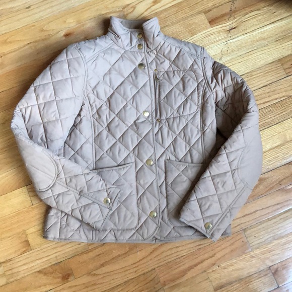 Lauren Ralph Lauren Jackets & Blazers - Ralph Lauren Tan Quilted Jacket with Gold Details